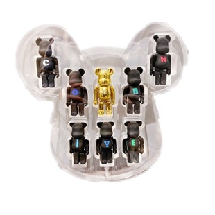 高品质bearbrick100%全透明水晶展示板 正反均可观赏