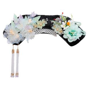 古装格格清汉影楼写真造型同款旗头古风汉服头花流苏步摇百搭配饰