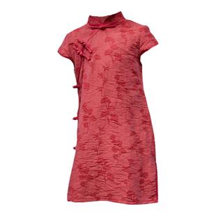 女童旗袍夏季新款国潮改良汉服儿童红色中国风连衣裙轻薄童装裙子