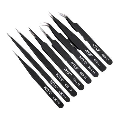 VETUS镊子不锈钢睫毛防静电尖头