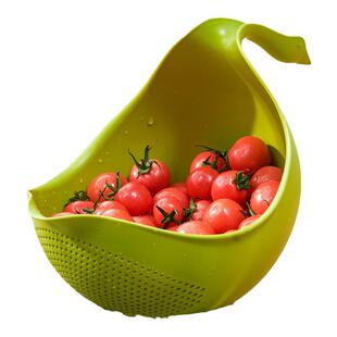 安雅天鹅沥水篮淘米洗菜篮厨房家用滤水菜盆浸水果篮子客厅厨房盘