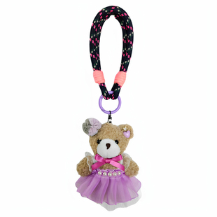 原创包包挂饰高级感可爱小熊毛绒玩偶公仔手机挂饰背包挂件钥匙扣