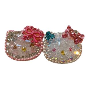 满钻hellokitty可爱发夹女刘海碎发夹子头饰边夹甜美少女kt鸭嘴夹