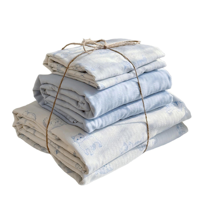 A类被套单件双层纱180x200x230被罩四件套纯棉全棉150床单三件套4