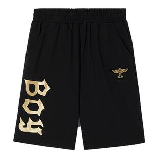 BOY童装 儿童夏季 宽松中裤侧边印花潮流时尚休闲短裤男女童