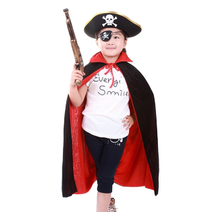 万圣节儿童服装男童成人女衣服海盗吸血鬼斗篷cos服装扮披风道具