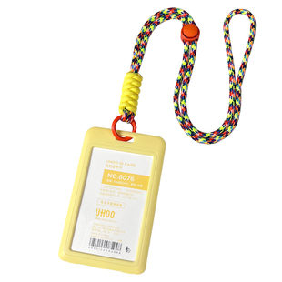 ins风情侣挂脖卡套透明公交校园卡门禁饭卡片工作证件胸牌小卡包