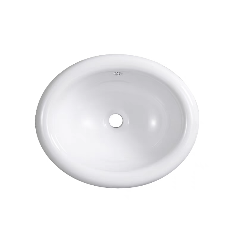 椭圆形台中盆半嵌入式台上盆洗脸盆洗手盆家用卫生间陶瓷换新台盆