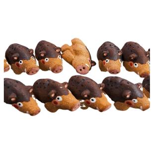 野兽花园创意陶瓷迷你动物摆件玩具陶瓷猫狗手工扩香石礼物定制