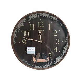 日本正品SEIKO精工儿童卧室书房挂钟13寸静音田园小鸟钟表237/238