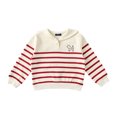 BLUEDOG韩国进口海军领条纹上衣