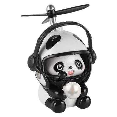熊猫自行车摆件电动车装饰品