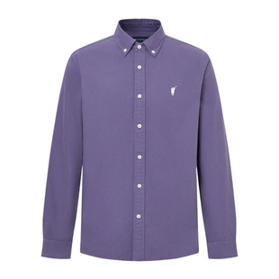 【100%纯棉】POLOWALK男式长袖衬衫2025秋季新品翻领休闲男装外套