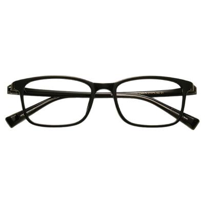 上黑下透明可配近视高度眼镜框潮