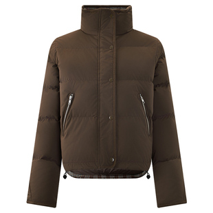 库恩玛维格纹领口设计感羽绒服女2025年冬季新款95白鸭绒加厚外套