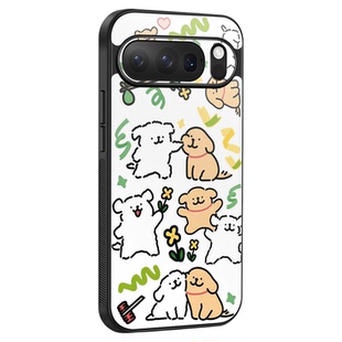 新款MagSafe磁吸联名线条小狗谷歌Pixe10Pro手机壳可爱适用于Google Pixel 9proXL保护套10/8/7/6来图定制