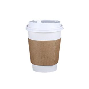 包邮一次性纸杯加厚奶茶杯12oz/16oz咖啡热饮空白杯50套带盖定制