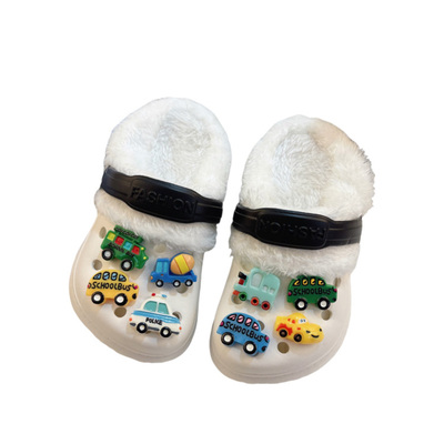 休闲风儿童秋冬软底舒适拖鞋防滑