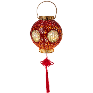 贺年装饰福字红灯笼彩灯串灯春节阳台橱窗过年氛围布置装扮闪灯串