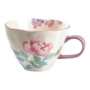 墨色陶瓷马克杯女生喝水杯子家用早餐杯女士专用茶杯咖啡杯高颜值