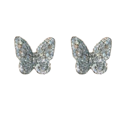 仲夏之晶蝴蝶耳机钻扣耳夹耳饰