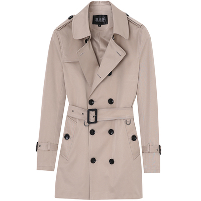 修身双排扣英伦加大码风衣外套