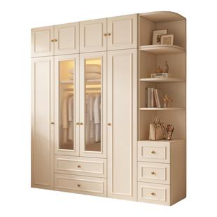 全实木衣柜家用卧室小户型奶油风简易2025新款爆款法式收纳大衣橱