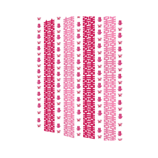 婚房长条布置窗帘装饰结婚挂件拉花婚礼新房卧室蝴蝶客厅喜字套装