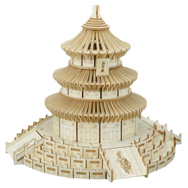 北京天坛立体拼图青少年木质玩具