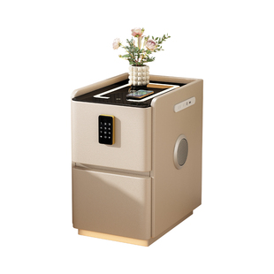 智能床头柜家用小型免安装高级储物窄小柜子小户型卧室实木床边柜