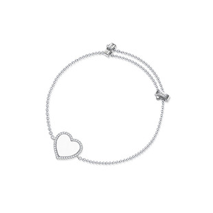 apm monaco白贝母爱心可调节手链简约高级送女友生日礼物