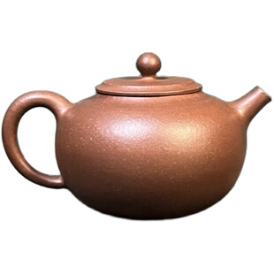 宜兴紫砂壶黄龙山原矿蠡墅底槽青全手工功夫茶具中式柿圆壶140mL