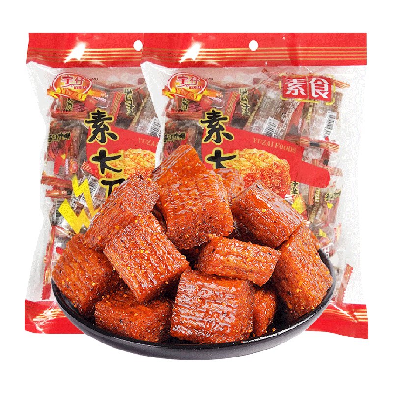 宇仔素大刀肉辣条香辣解馋好吃儿时怀旧香辣素肉辣味小吃休闲零食