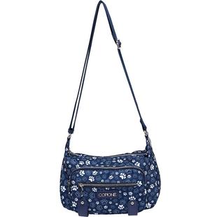 印花帆布包女斜挎包小花布妈妈包单肩斜挎牛津布女包尼龙中年休闲