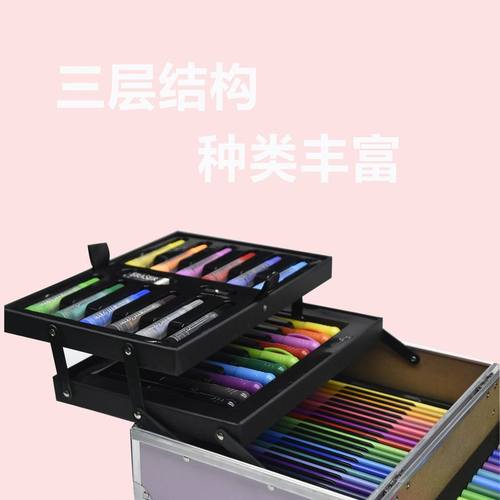 儿童水彩笔铝盒套装画画礼盒小学生全套用品工具可水彩笔美术水洗