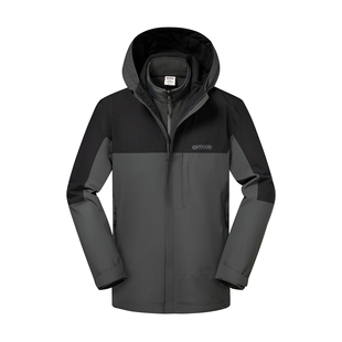 outdoor products羽绒冲锋衣男三合一可拆卸羽绒内胆外套登山服