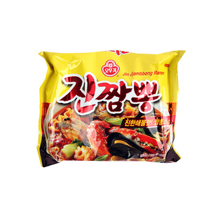 韩国进口不倒翁奥土基真海鲜杂烩拉面跑男同款海鲜方便面 5袋包邮