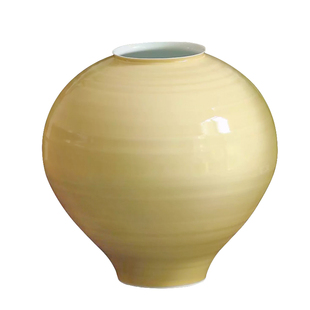 雅辑 娇黄/碧绿大月亮罐 陶瓷大花瓶花器花插 家居摆件空间陈设