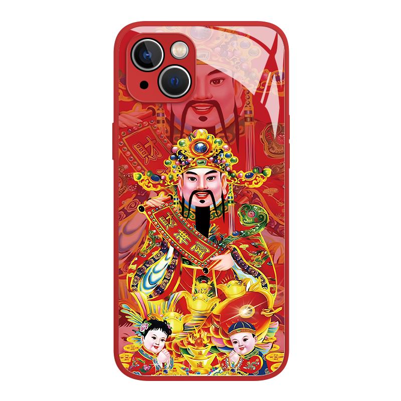 五路财神手机壳适用苹果17/18财神爷iphone16promax华为pura80pro发财mate70小米15红米iqoo14荣耀oppo新年13