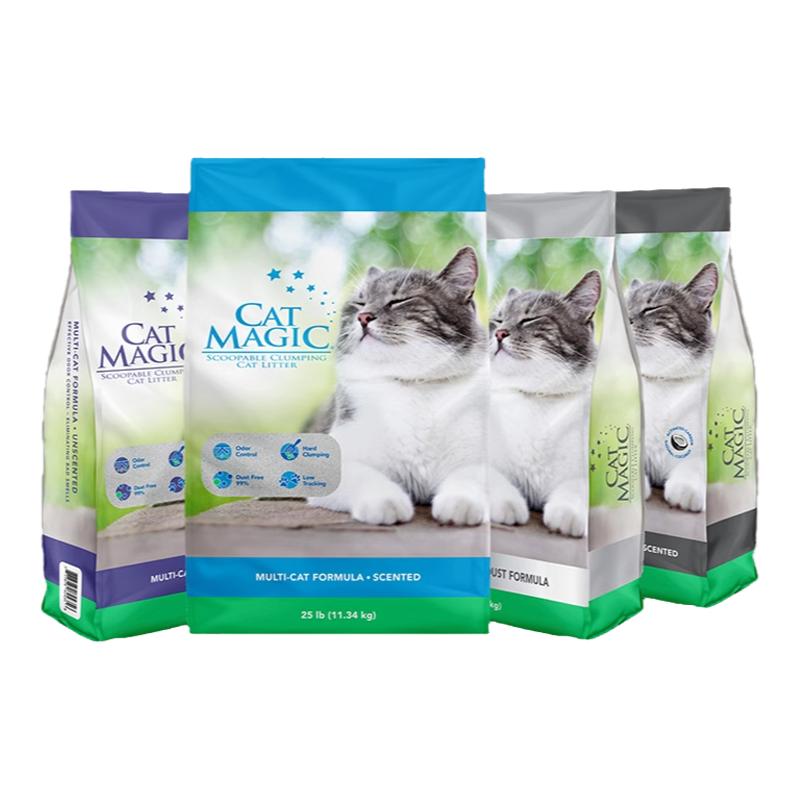 喵潔客CatMagic貓砂鈉基礦石除臭抑菌無塵膨潤土礦砂包郵25磅X3袋