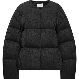 naivee纳薇冬新中式黑色短款羽绒服保暖面包服对襟外套女