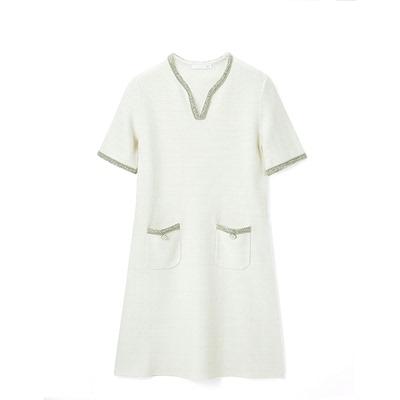 OVV春夏羊毛短袖连衣裙