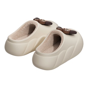 防水棉拖鞋女款2025新款冬季外穿防滑毛绒保暖可爱厚底家居棉鞋女