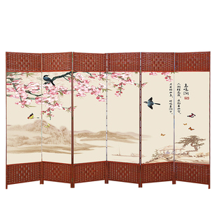 屏风卧室遮挡折叠简约现代移动隔断墙客厅帘家用推拉简易折屏平风