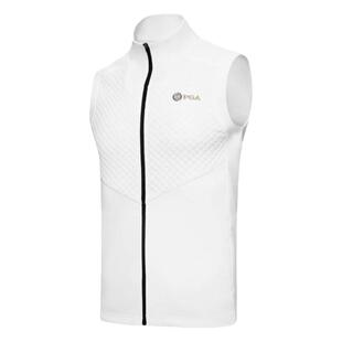 美国PGA 秋冬高尔夫马甲高尔夫男装golf保暖外套球服吸光发热内里