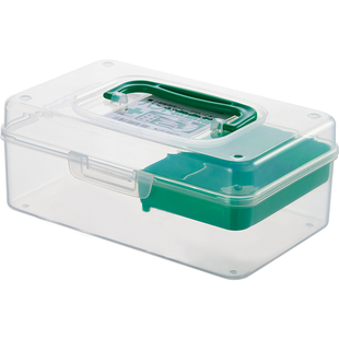 日本进口便携式小药箱家用迷你小型药品收纳盒旅行可爱医药箱小号