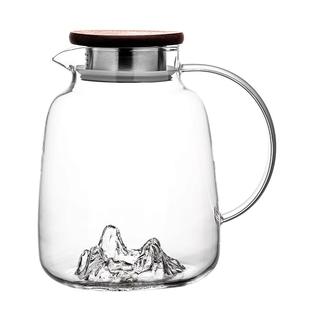 冷水壶玻璃耐高温家用大容量食品级高硼硅加厚储水泡茶果茶凉水杯