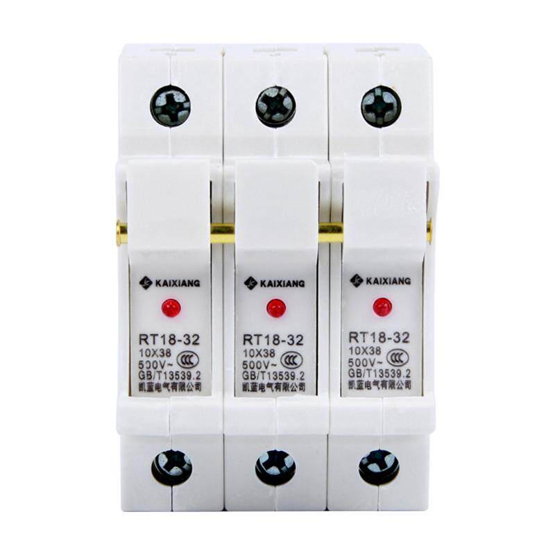 10*38mm陶瓷保险丝座RO15熔断器32A底座RT18-32X管座1P2P3P4P管式