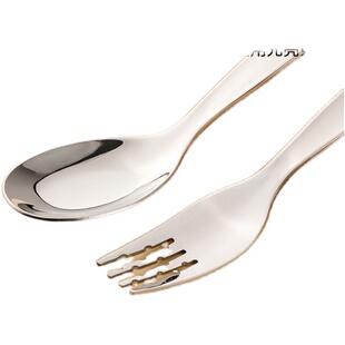 如山316食品级不锈钢汤匙小汤勺叉子宝宝儿童家用甜品汤勺元宝勺