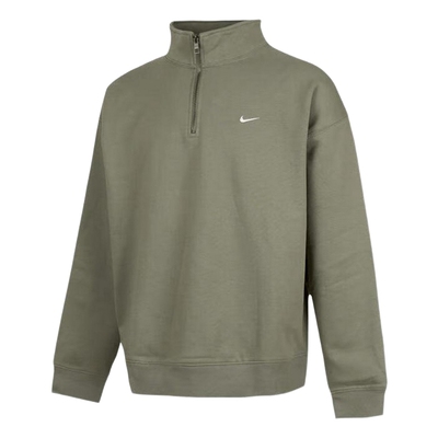 Nike耐克卫衣男加绒上衣冬季宽松针织半拉链立领套头衫DQ5209-320